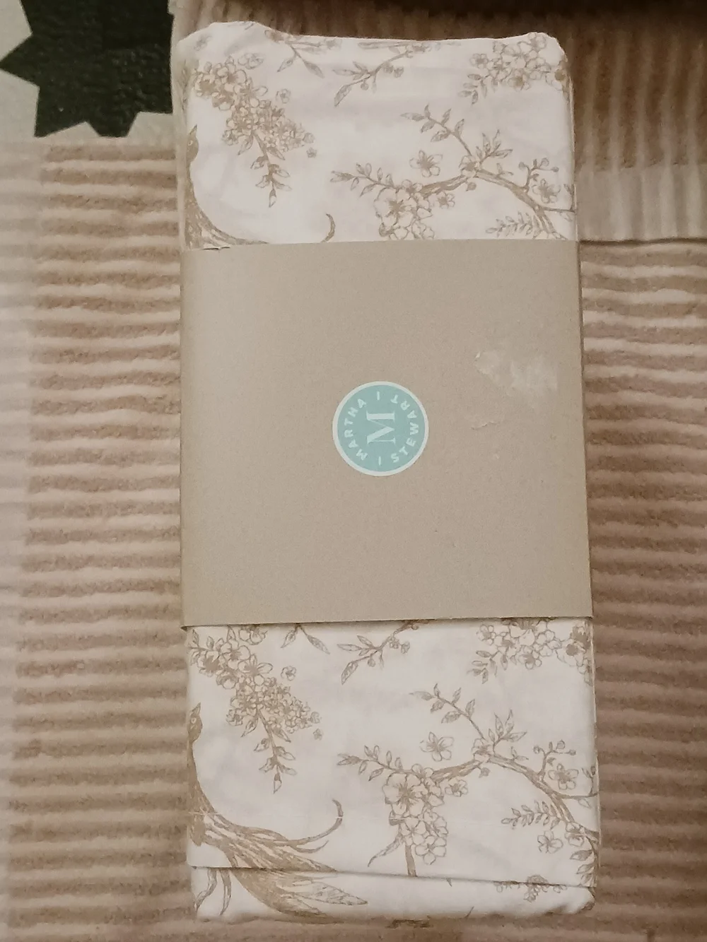 Martha Stewart King Sheet Set Birds Floral Nature 100% Cotton